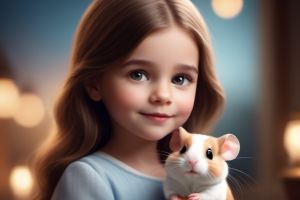 девочка с хомяком