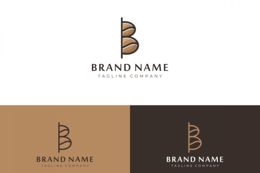 Продаю: B Letter Coffee Bean Logo -   товар id:11481