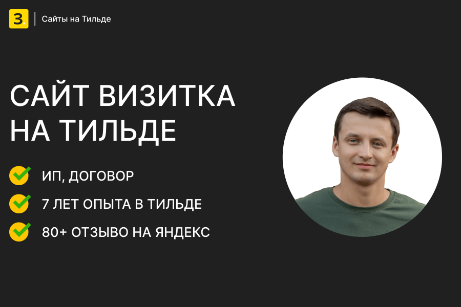 Сайт визитка на Тильде 30 000 руб.  за 10 дней.. Евгений Зиновьев