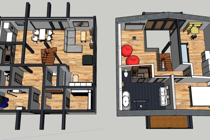 3D визуализация домов  и внутренних пространств в SketchUp