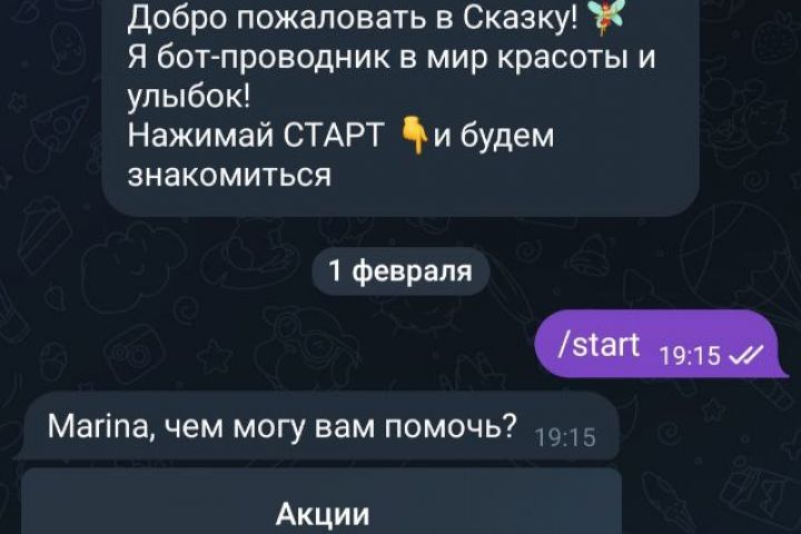 Разработка чат-ботов в мессенджерах (ВКонтакте, Telegram, WhatsApp, Viber) - 1986855