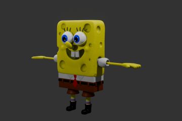 3D модель губки боба