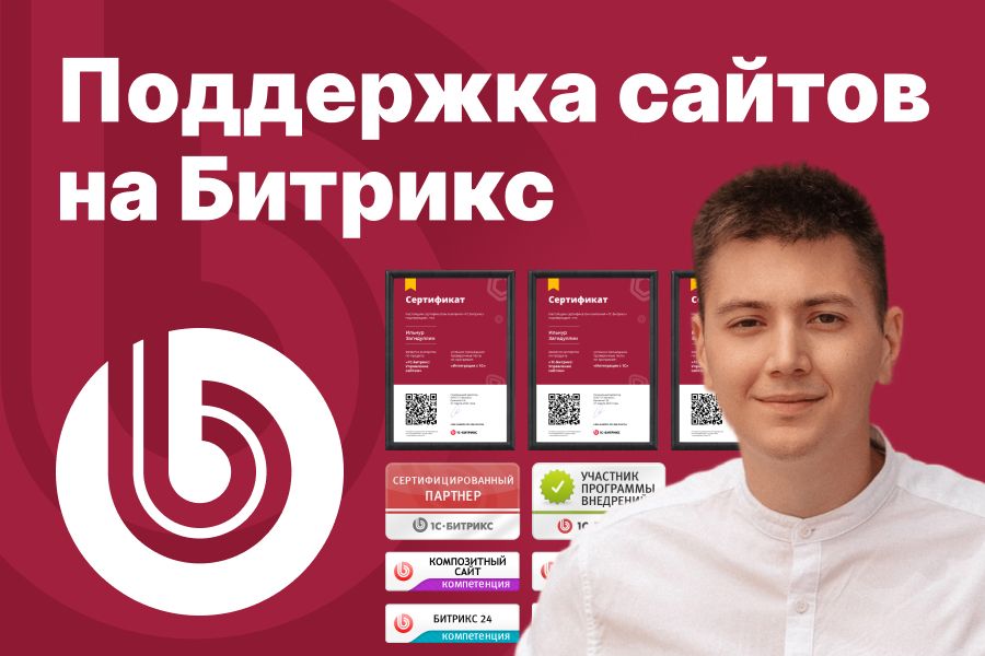 Поддержка сайтов на Битрикс 30 000 руб. за 1 день.. Ильнур Загидуллин