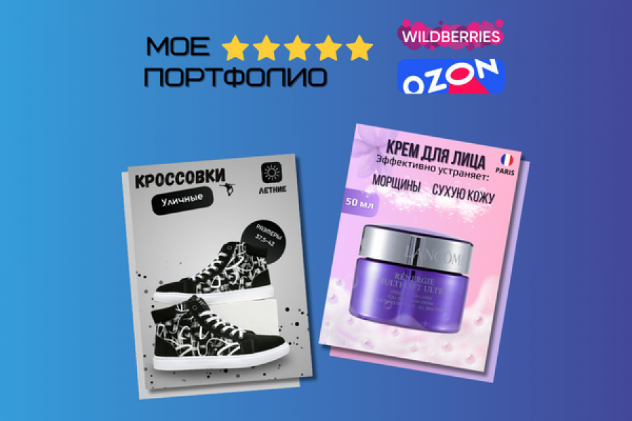 Инфографика для Wildberries/Ozon 350 руб.  за 2 дня.. Николай Юшкин