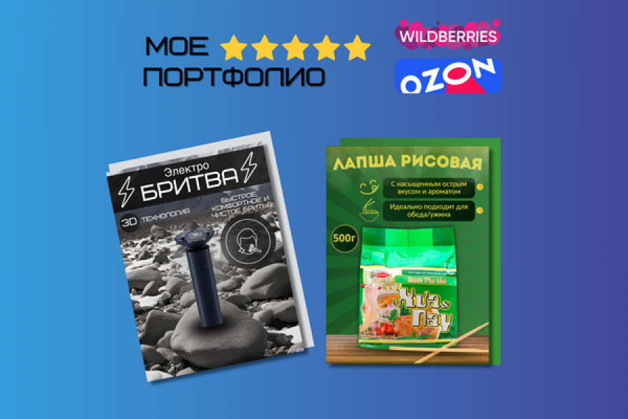 Инфографика для Wildberries/Ozon 350 руб.  за 2 дня.. Николай Юшкин