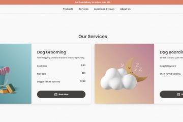 Красивый и стильный сайт в сфере домашних питомцев