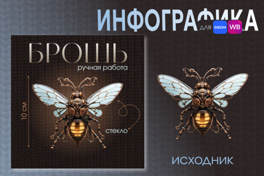 Инфографика для маркетплейсов 450 руб.  за 2 дня.. Виктория Олейник