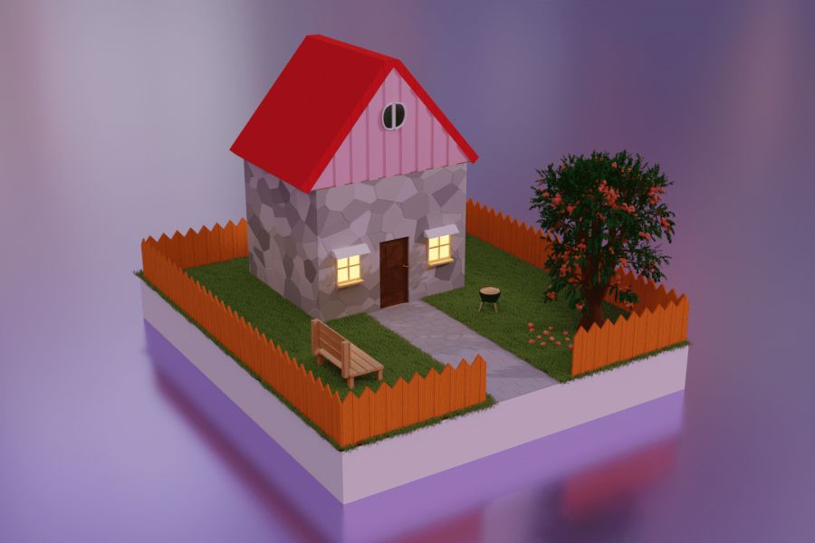 Продаю: Модель осеннего уютного дома на даче -   товар id:12227