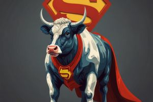 Default_fulllength_cow_in_style_super_man_vector_and_logo_3
