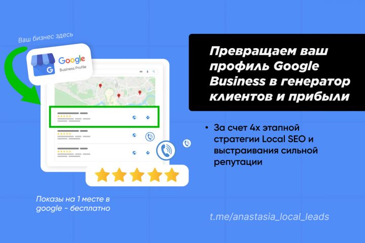 SEO оптимизация Google Business Profile на английском в США, Канаде - 2057218