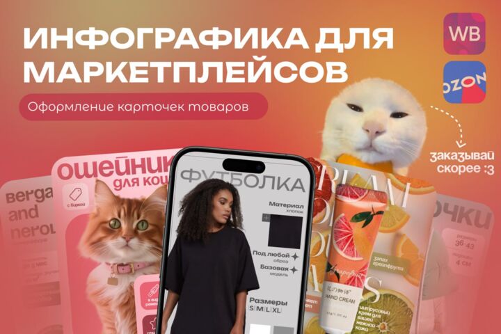Инфографика для маркетплейсов: WB, Ozon