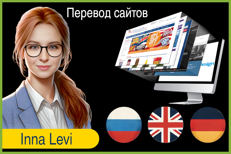 Перевод сайтов на английский, немецкий, русский 490 руб.  за 1 день.. Инна Сидельникова