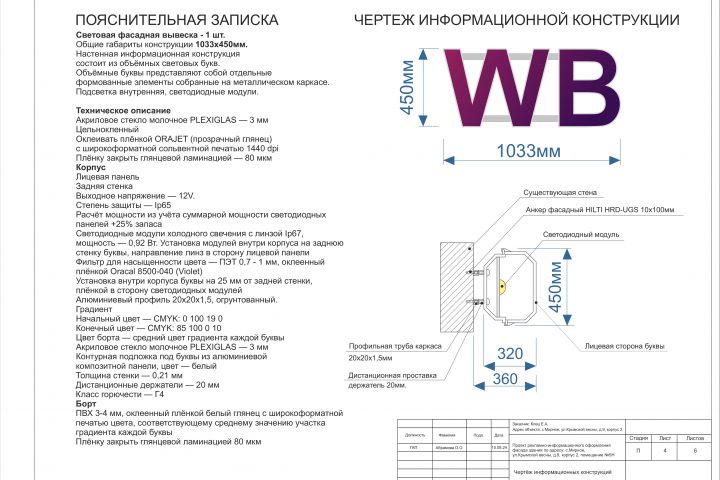 Дизайн проект размещения информационной конструкции - 2074651