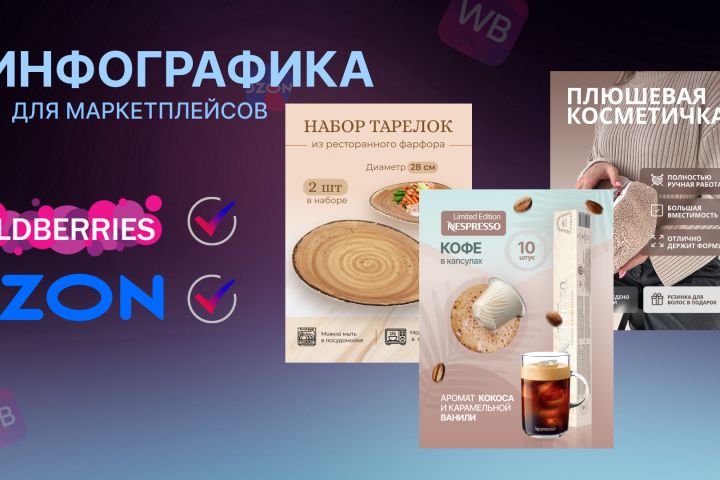 Инфографика для маркетплейсов. Дизайн карточек - 2081718