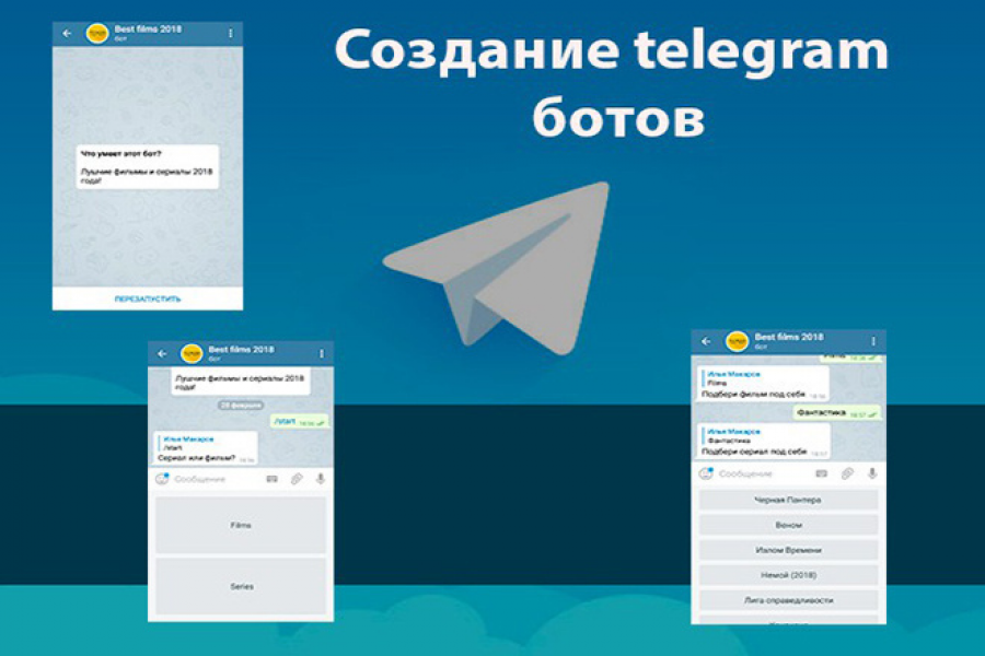 Создание телеграм бота 3 000 руб.  за 2 дня.. Данил Чагарной