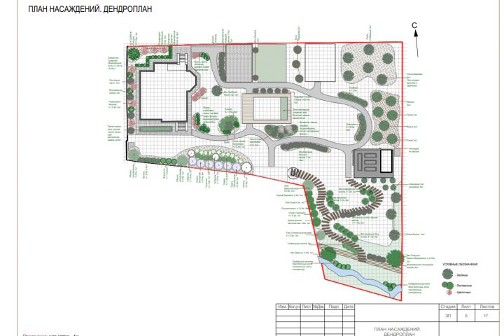 План озеленения, эскиз участка - 2083763