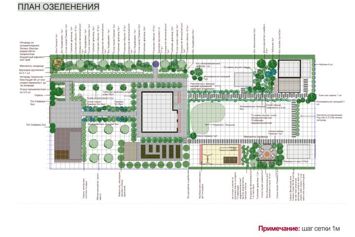План озеленения, эскиз участка - 2083764