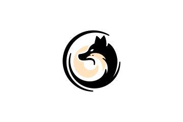 Логотип с лисой и соколом