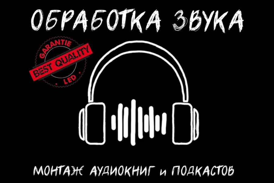 Монтаж аудиокниг и подкастов 100 руб.  за 1 день.. Полина Голубева