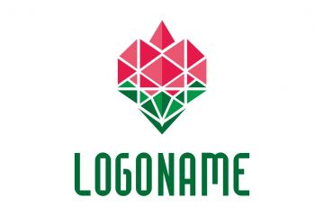 Логотип Полигональный цветок