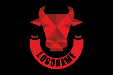 Логотип Полигональная корова