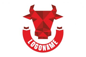 Логотип Полигональная корова