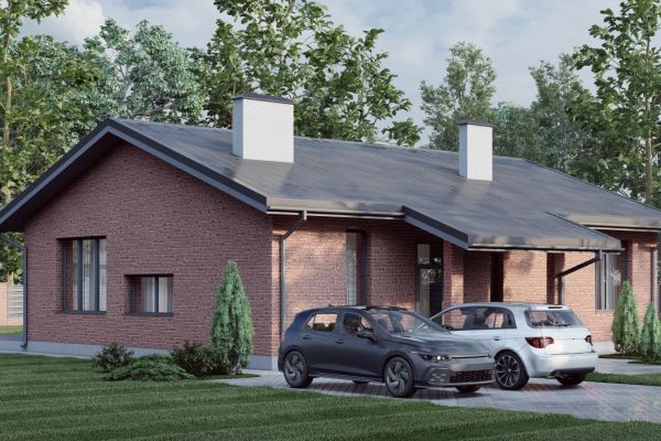 Визуализация типового дома по чертежам