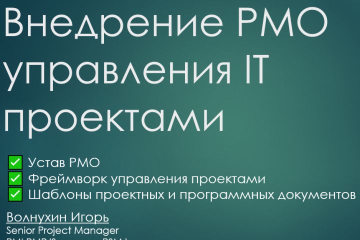 Организация проектного офиса - 2107864