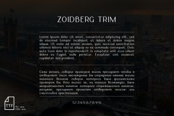 Шрифт ZOIDBERG TRIM 