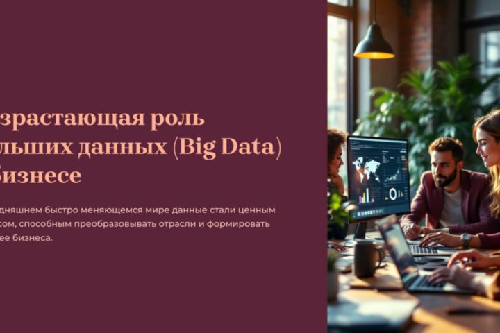 Создание презентации:  "Возрастающая роль больших данных (Big Data) в бизнесе" - 2112307