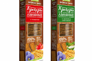 Дизайн упаковки для льняных крекеров Флекси Чипс.