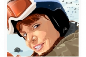 Сноубордистка.