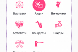 поиск событий в городе