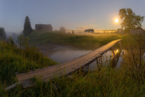 Полнолуние в Вепсской деревне