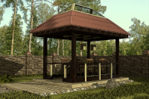 проект и визуализация беседки