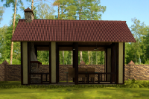 проект и визуализация беседки