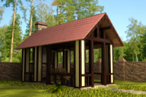 проект и визуализация беседки