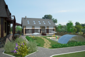 бассейн перед гостевым домом