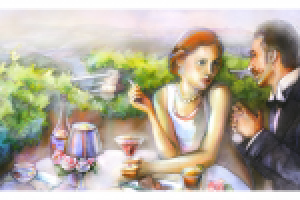 Париж..Кафе..Пара