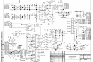 Схема платы питания и индикации