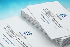 Визитка и логотип. Типография «Контур-север».