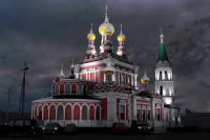 подсветка церкви