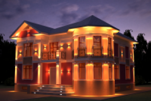 коттедж проект подсветки