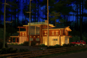 частный дом.проект подсветки