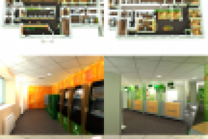 сбербанк в Верещагино (дизайн фасада,подсветки,интерьера)