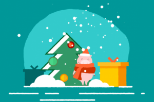 небольшая новогодняя анимация для студии Кутузов