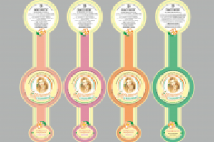 серия этикеток для ТМ "Мамино счастье"