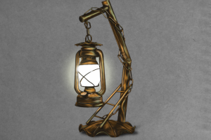 Старинный фонарь. Иллюстрация.