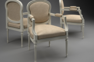 3D model Robert armchair Collection Pierre