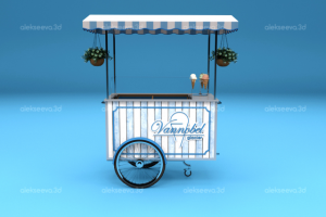 Визуализация ларька с мороженным vannobel.ru